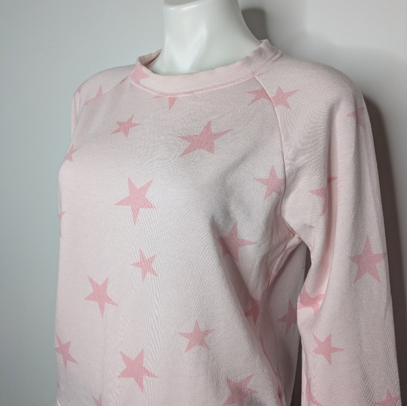 ✨3/$15 GAP Pink Star Tie Waist Long Sleeve Pullover Sweatshirt M - Picture 2 of 8
